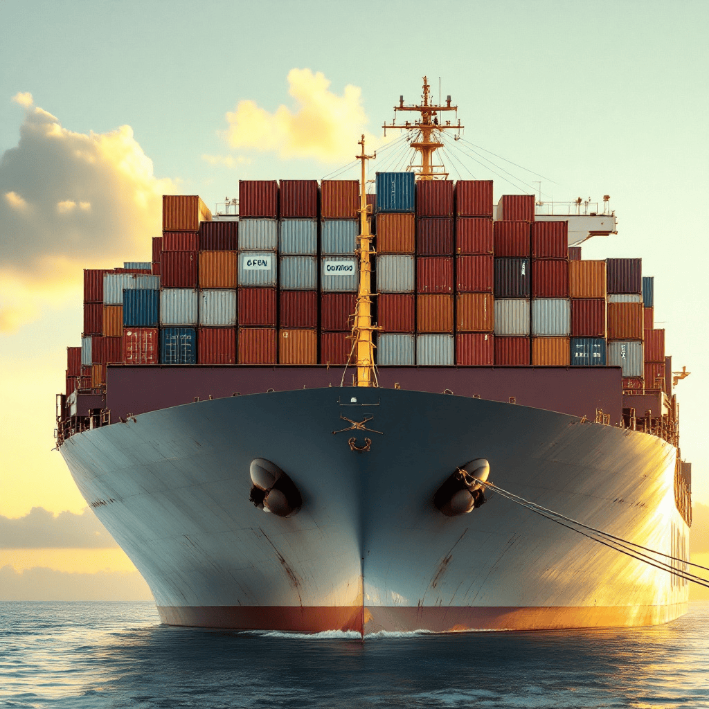 Boat with commodities
